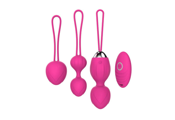 SISU 4PCS KEGEL TRAINER SET WIRELESS REMOTE CONTROL USB CHARGING - Adult Pleasure Toy